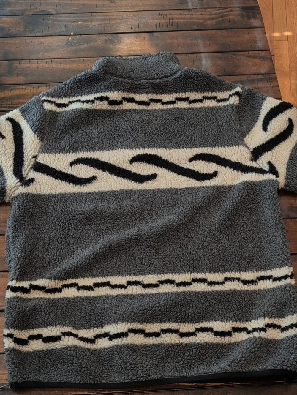 Todd Snyder Cowachan Sherpa Fleece With Elbow Patches